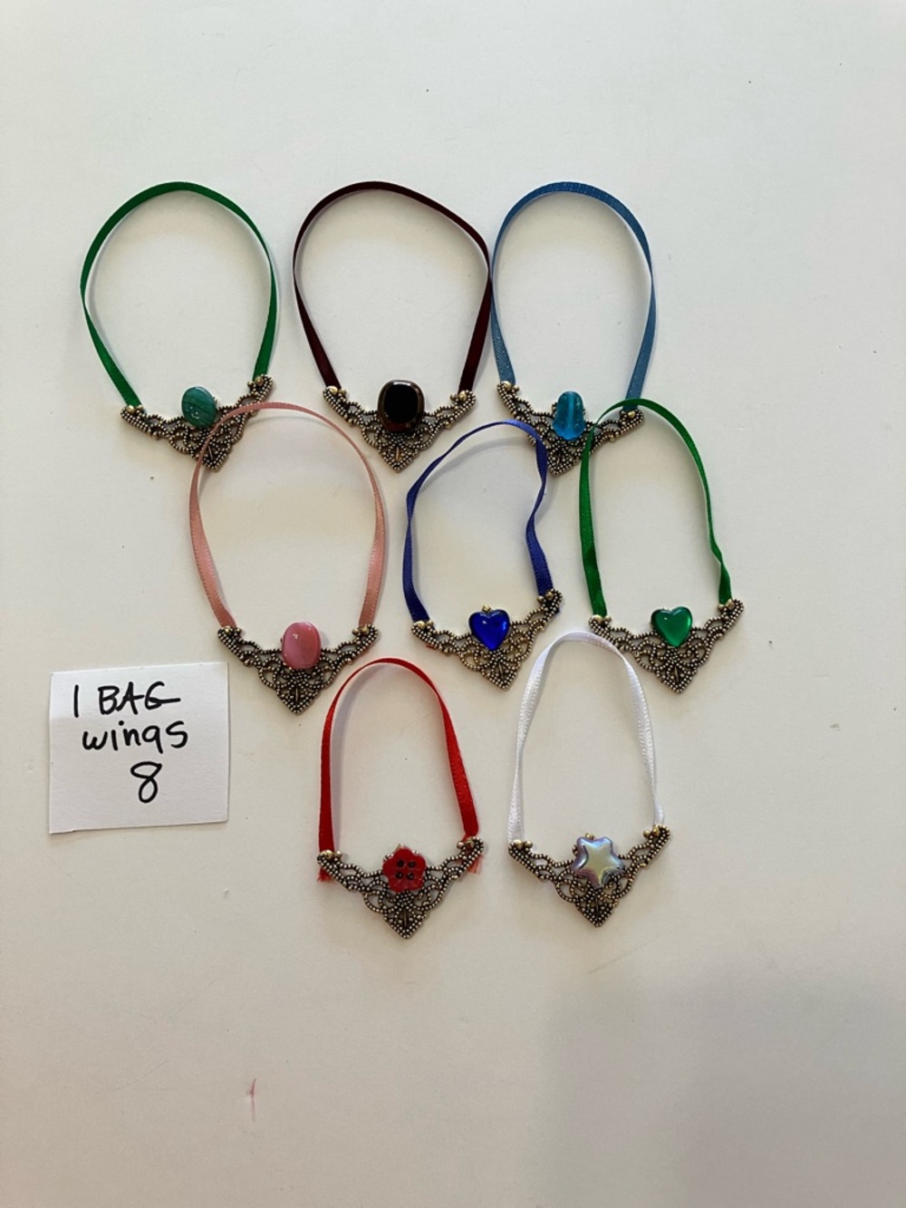 Bag of Miniature Holiday Tree Ornaments Repurposed from Jewelry Pieces